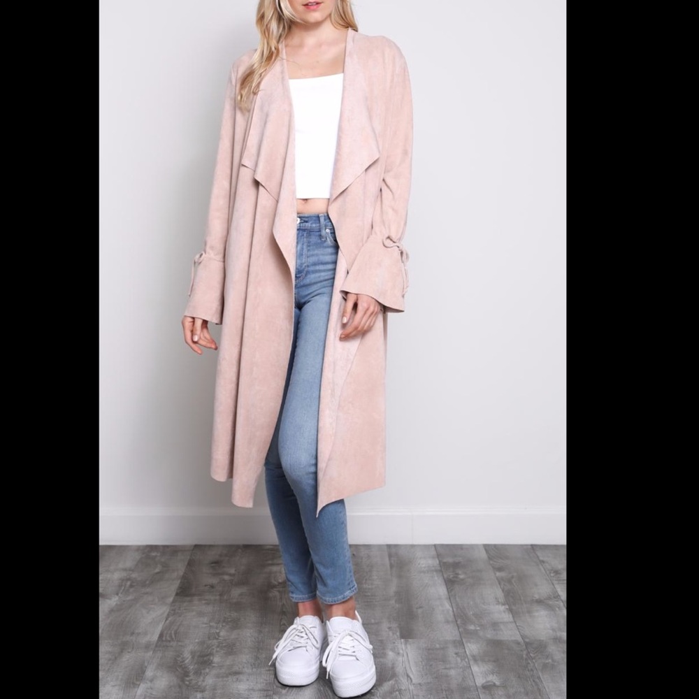 Chic suede overcoat